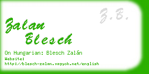 zalan blesch business card